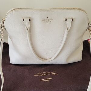 Kate Spade White Cream Leather Satchel